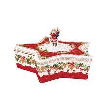 Xmas Memories Boîte biscuits "Etoile" D22xH13cm